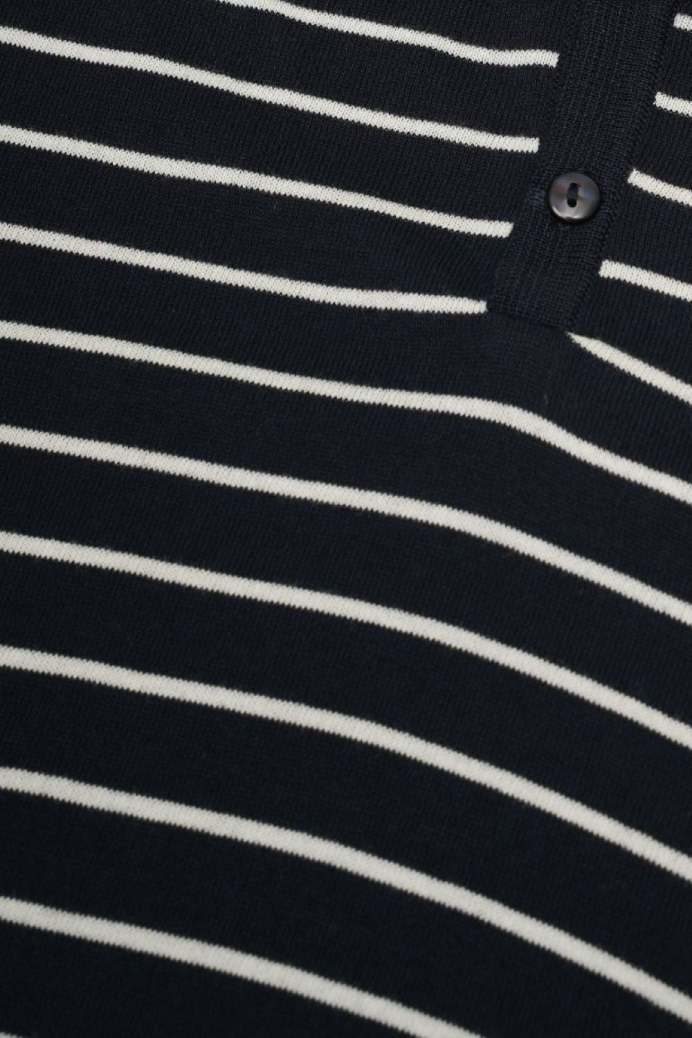 Mens Regular Fit Navy Cotton Striped T-Shirt - Image 8