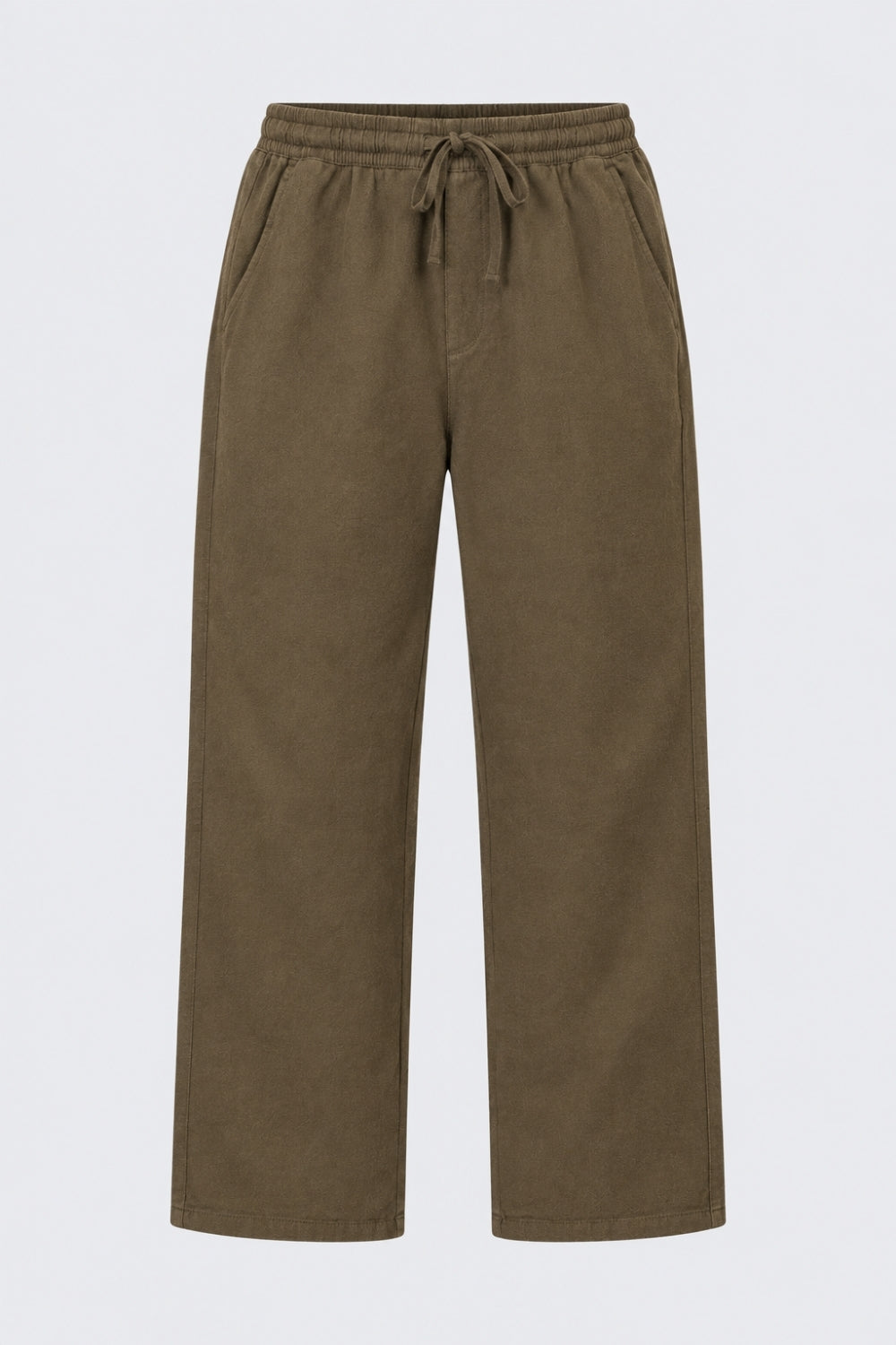 Mens Regular Fit Olive Solid Trouser With 3 Pocket - Image 7