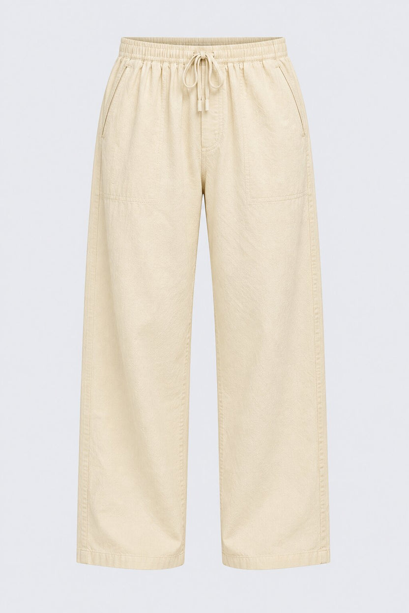 Mens Regular Fit Cream Textured Trouser With 2 Pocket - Image 7