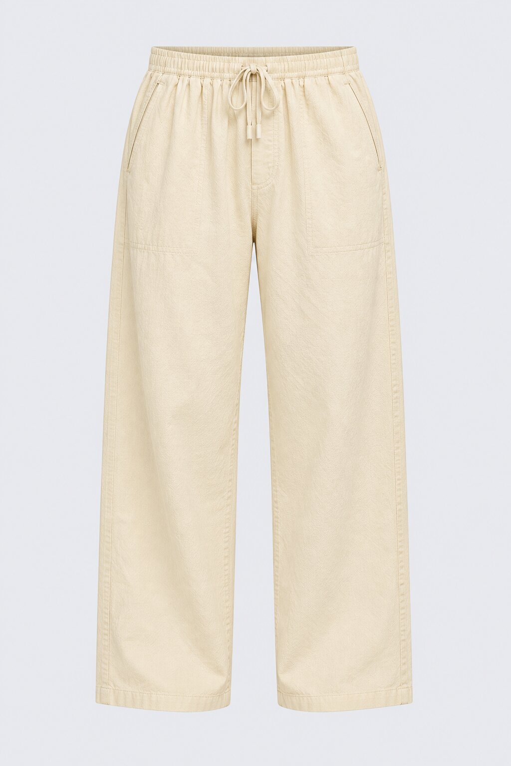 Mens Regular Fit Cream Textured Trouser With 2 Pocket - Image 7