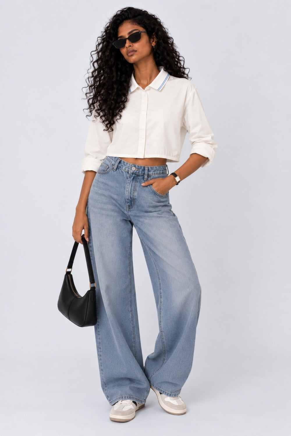 Womens White Essential Wear Boxy Fit Shirt - Image 6