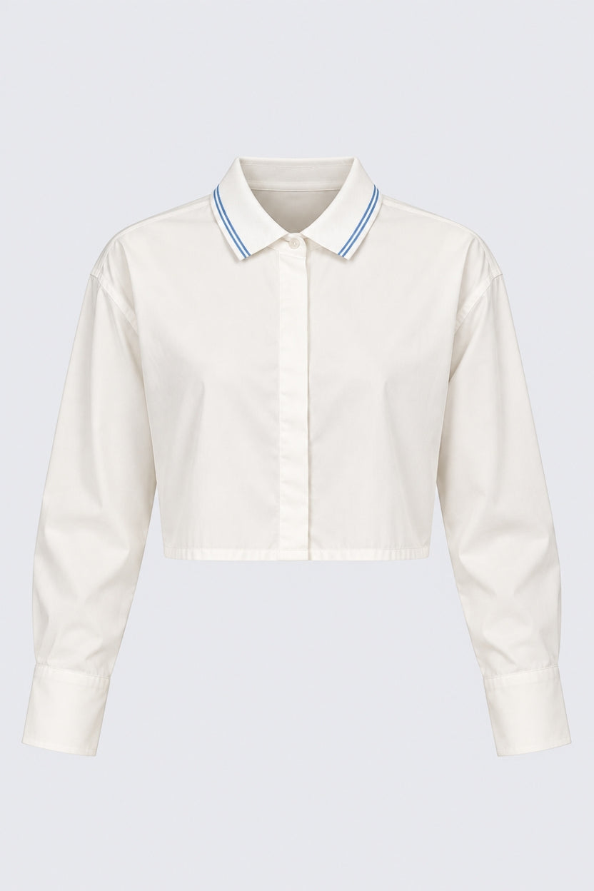 Womens White Essential Wear Boxy Fit Shirt - Image 7