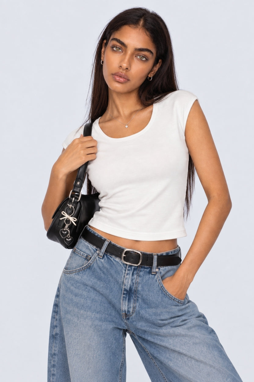 Womens White Essential Wear Regular Fit T-Shirt - Image 1