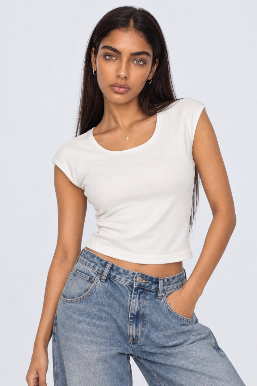 Womens White Essential Wear Regular Fit T-Shirt - Image 2