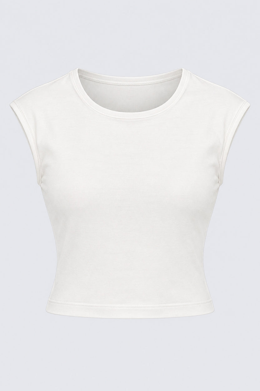 Womens White Essential Wear Regular Fit T-Shirt - Image 7