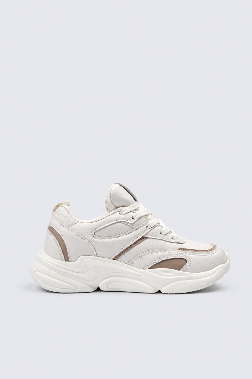 Womens Beige Sneaker - Image 2