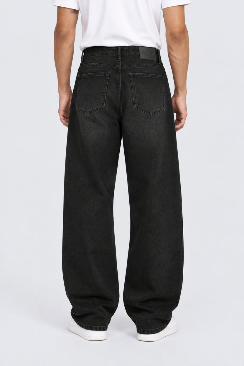 Mens Baggy Fit Black Jeans With 5 Pocket - Image 5