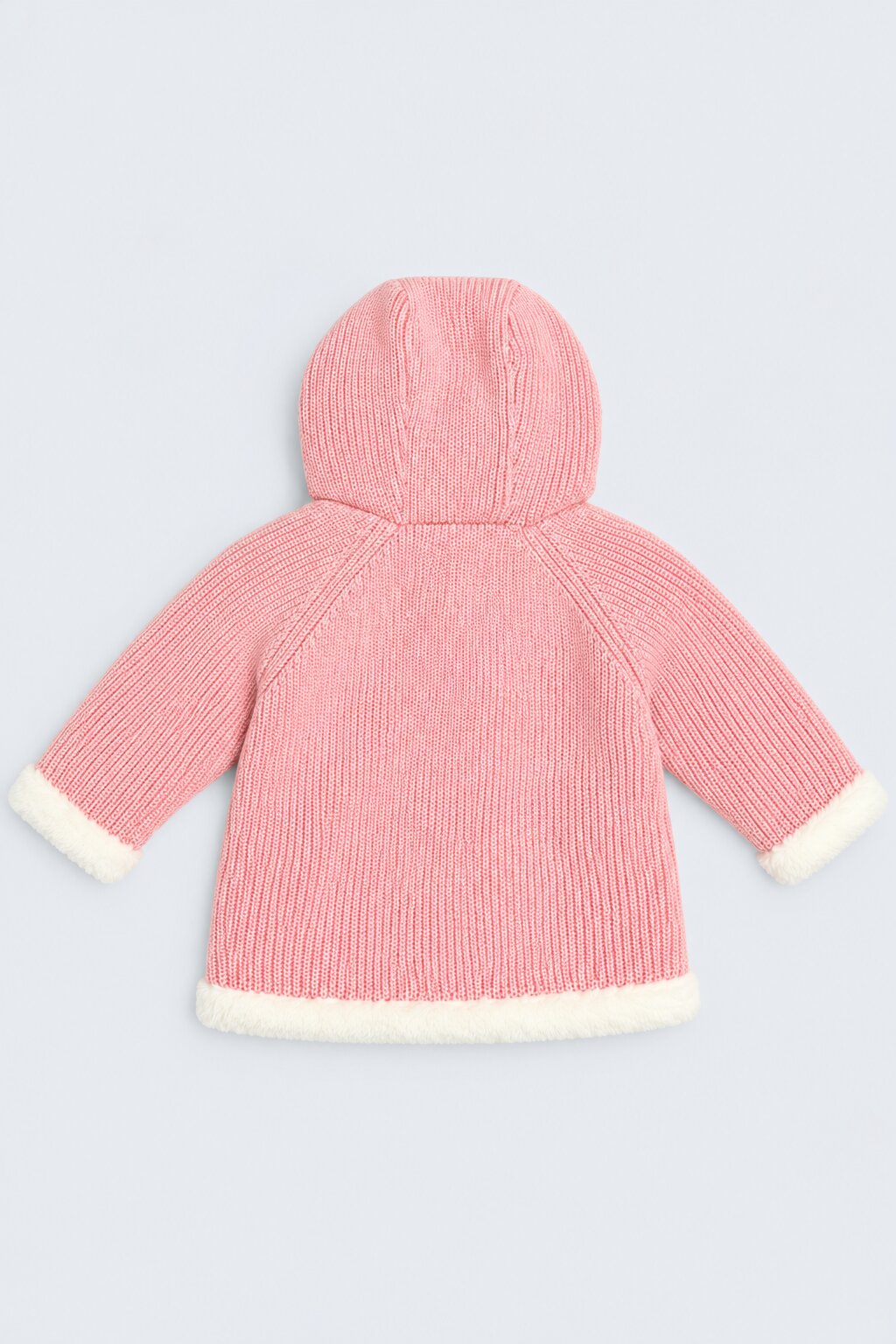 Infant Girls Peach Textured Jacket - Image 3