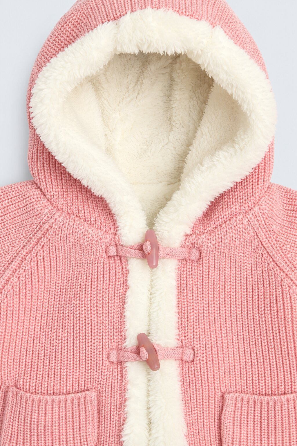 Infant Girls Peach Textured Jacket - Image 5