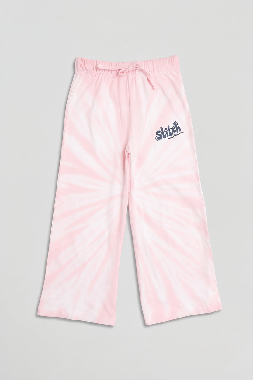 Girls Baby Pink Stitch Print Night Suit - Image 5
