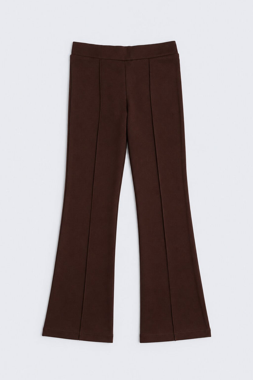 Tweens Girls Brown Flared Pant - Image 2