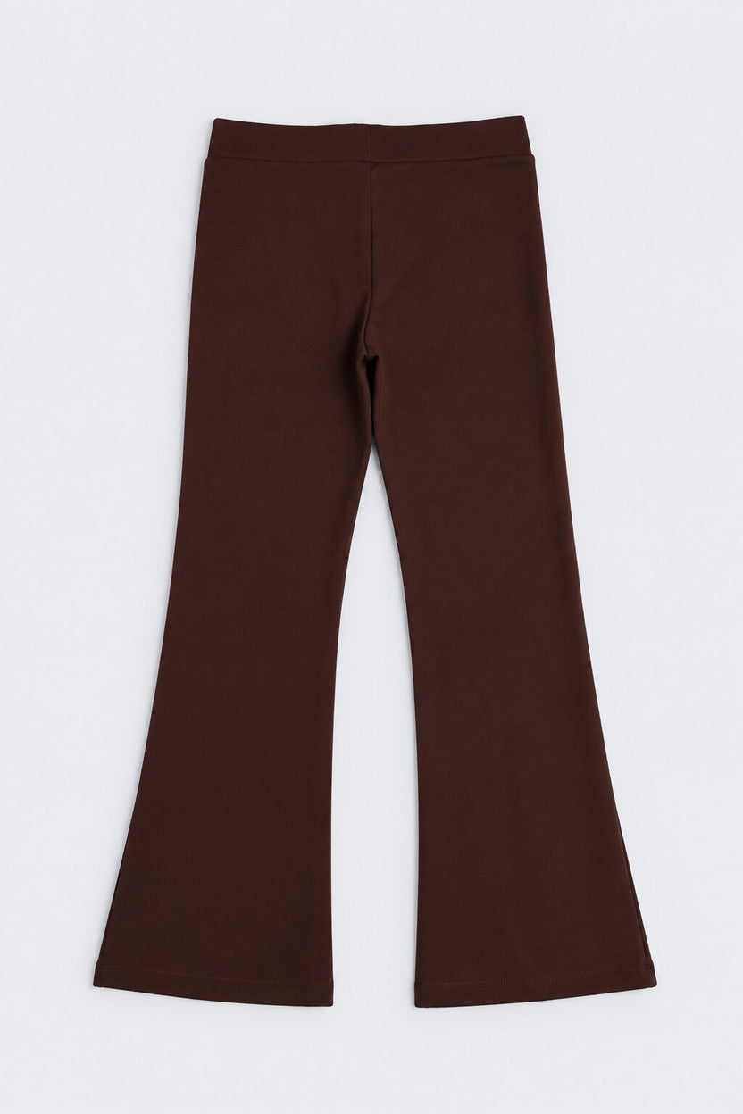 Tweens Girls Brown Flared Pant - Image 3