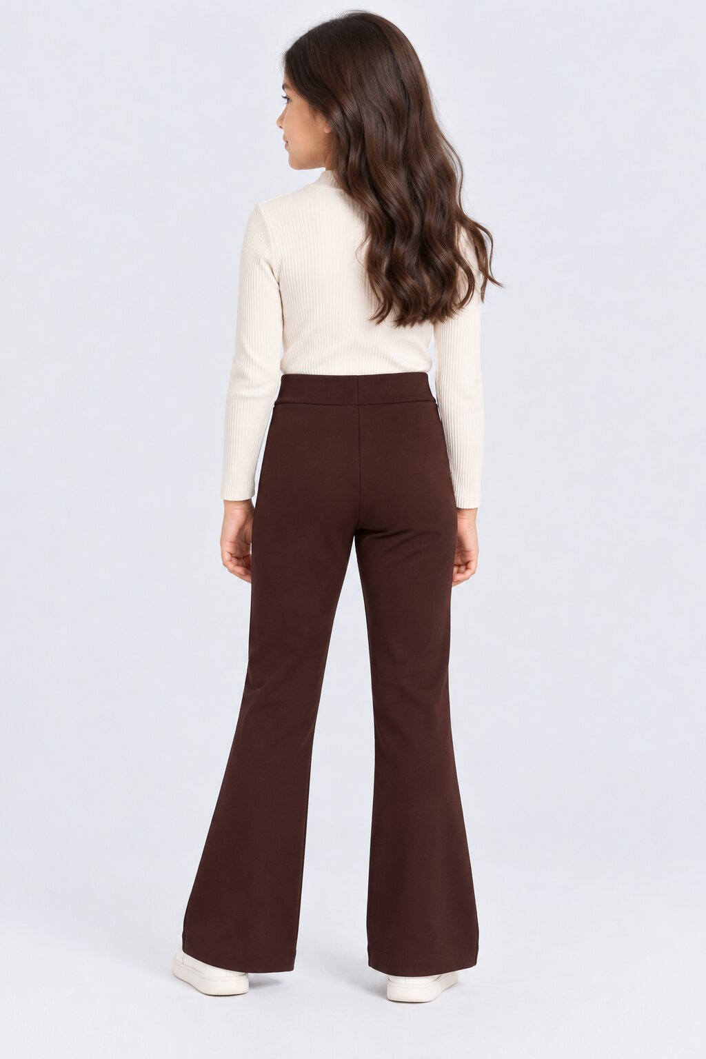 Tweens Girls Brown Flared Pant - Image 4