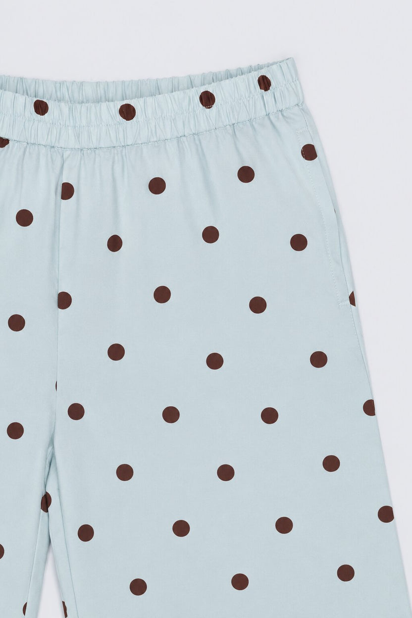 Tweens Girl Regular Fit Light Blue Polka Dot Pants - Image 6