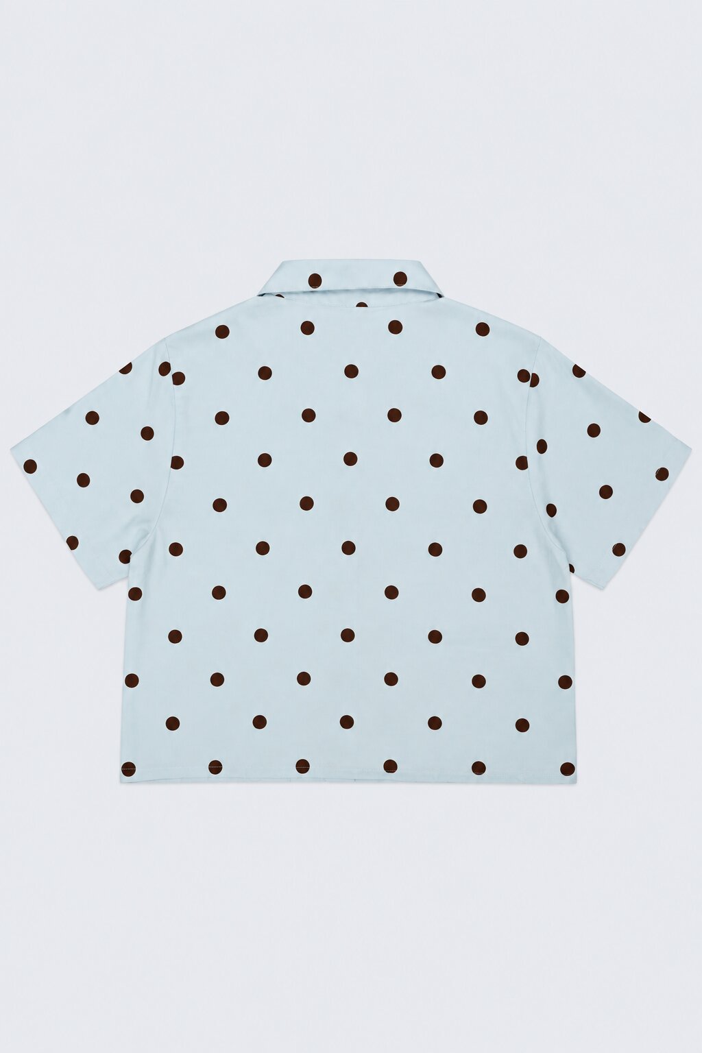 Tweens Girls Regular Fit Light Blue Polka Dot Shirt - Image 3