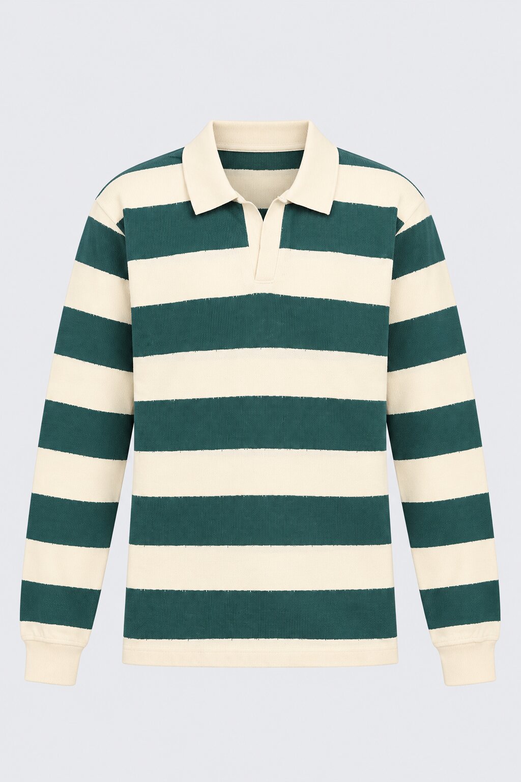 Mens Regular Fit Teal Striped Sweatshirt - Image 6