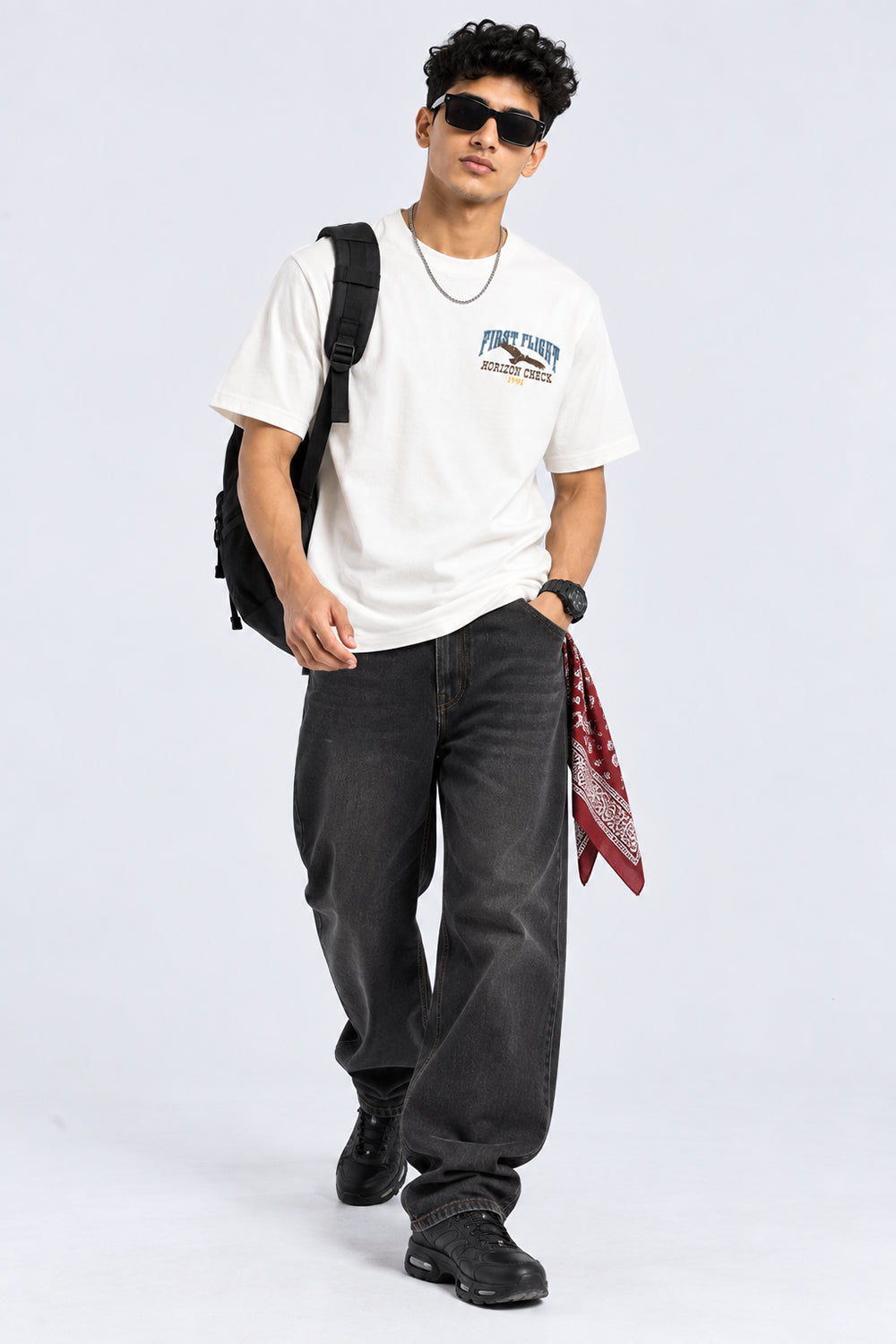 Mens Off-White Graphic Back Printed T-Shirt - Image 6