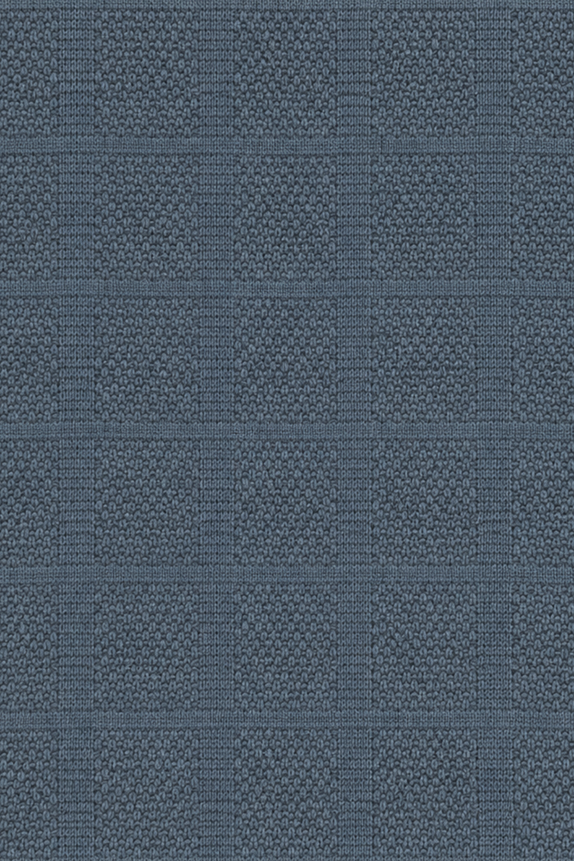 Mens Blue Textured Polo T-Shirt - Image 8