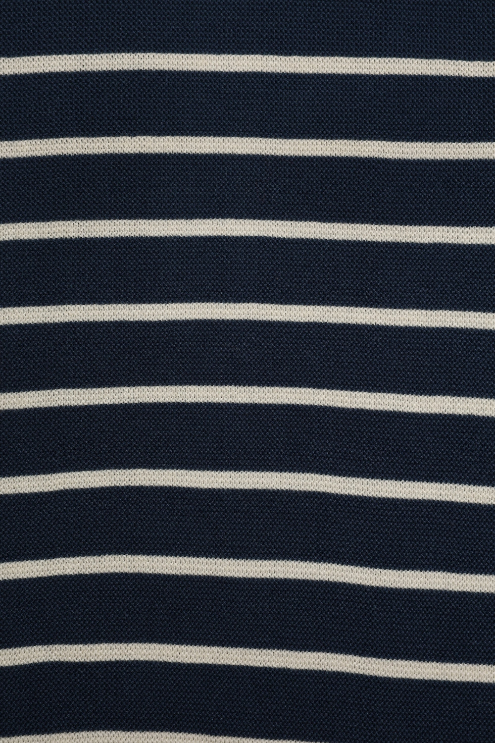 Mens Navy Striped Cotton Blend T-Shirt - Image 8