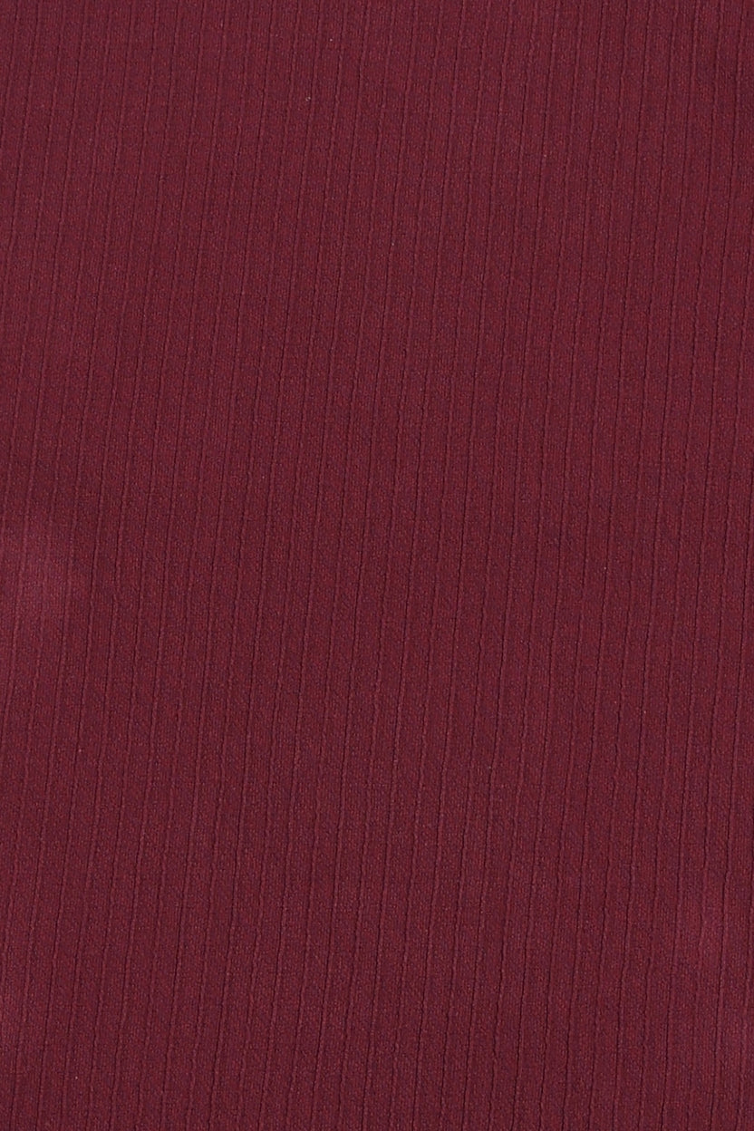 Mens Maroon Solid T-Shirt - Image 8