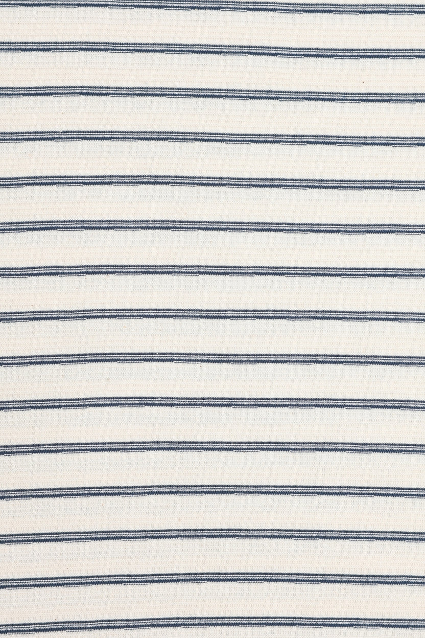 Mens White Striped Crew Neck T-Shirt - Image 8