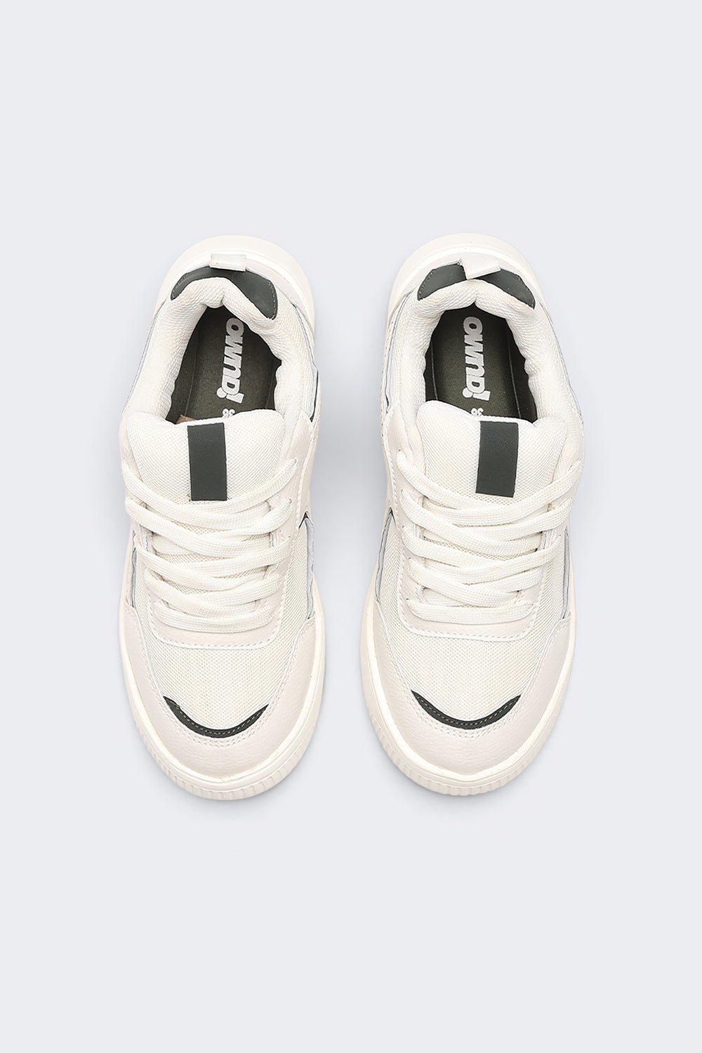 Women Green Lace-Up Chunky Sole Sneaker - Image 4