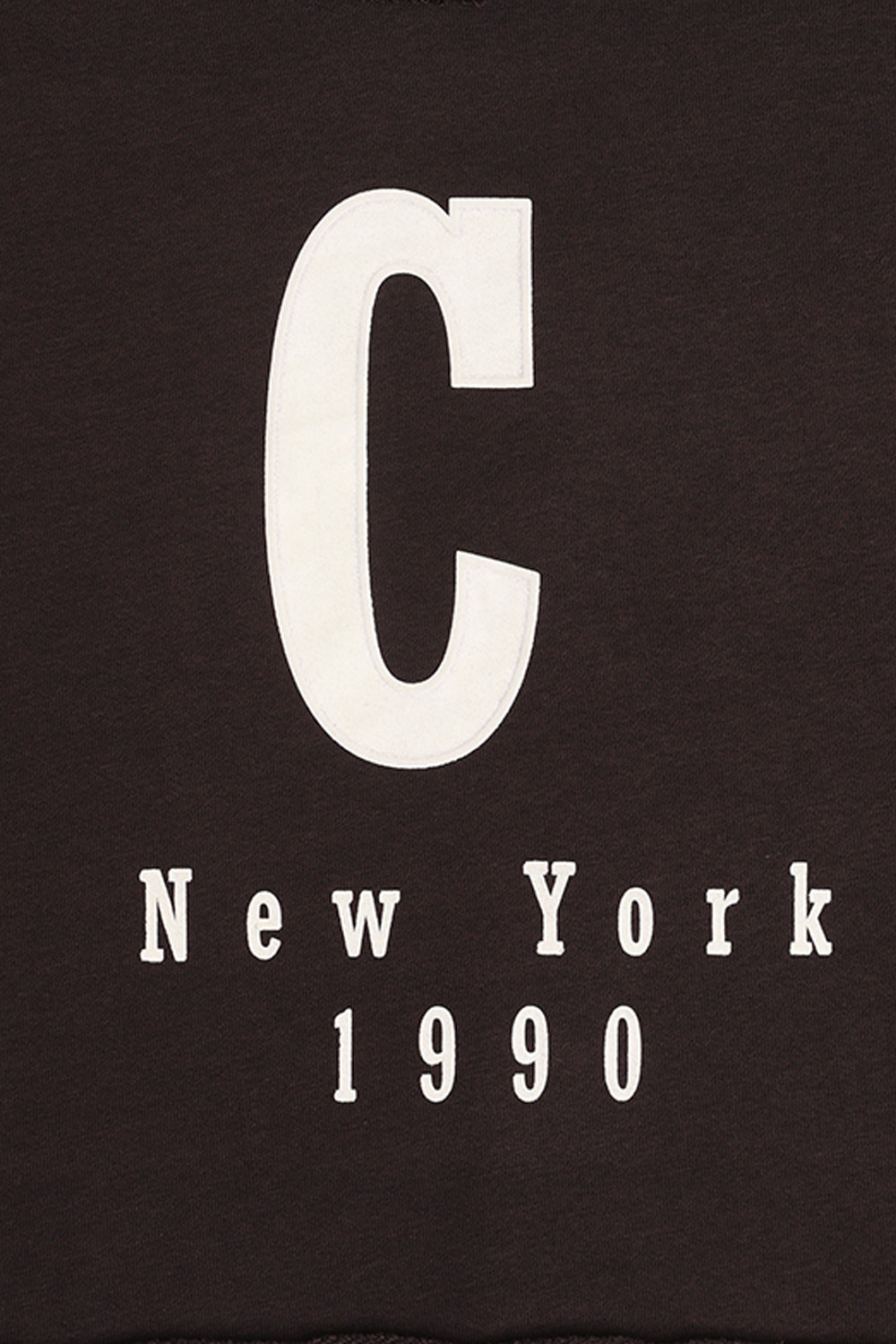 Womens Oversized Brown Typography Print Crop Sweatshirt - Image 7