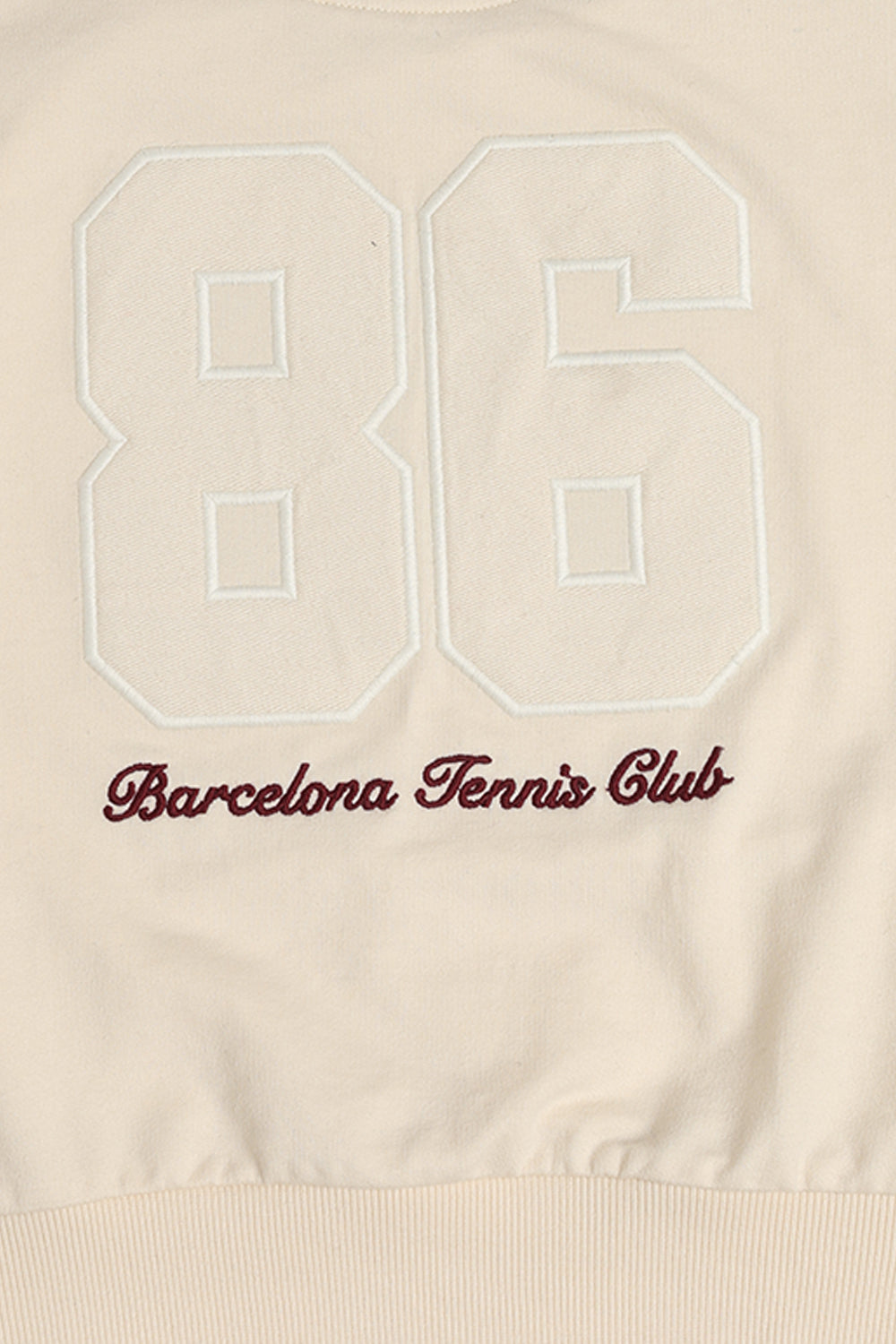 Womens Oversized Cream Typography Print Crop Sweatshirt - Image 8