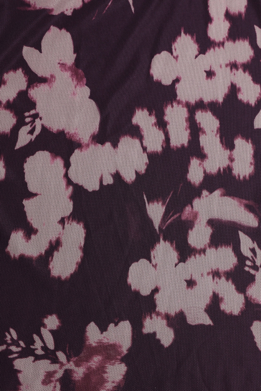 Womens Purple Floral Mesh Crop Top - Image 8