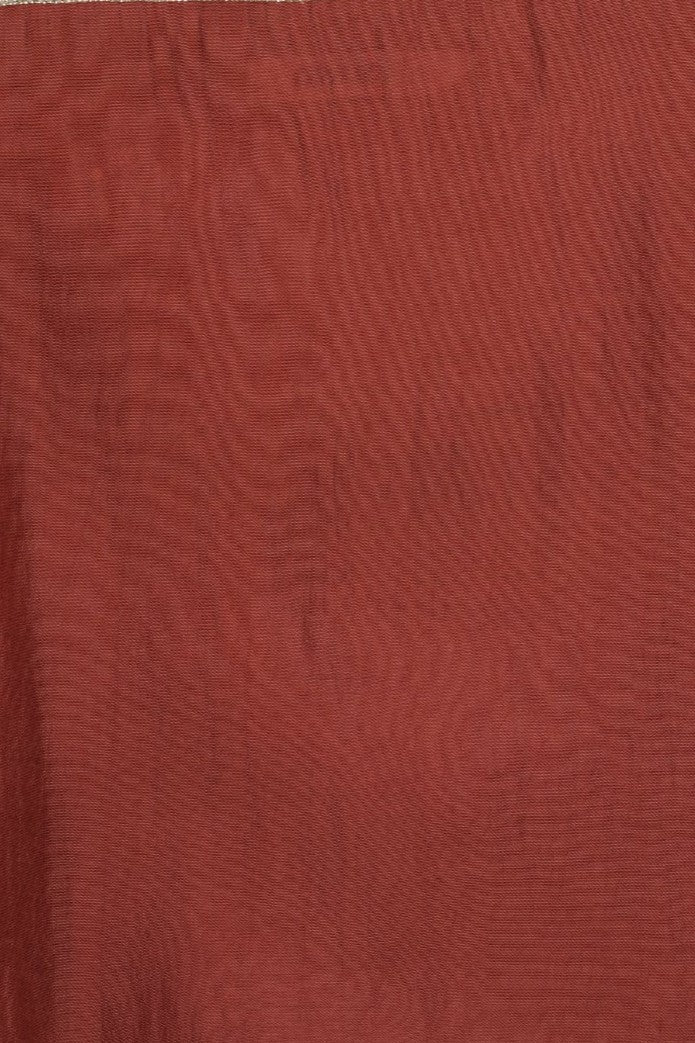 Womens Rust Embroidered Roman Silk Straight Kurta - Image 8