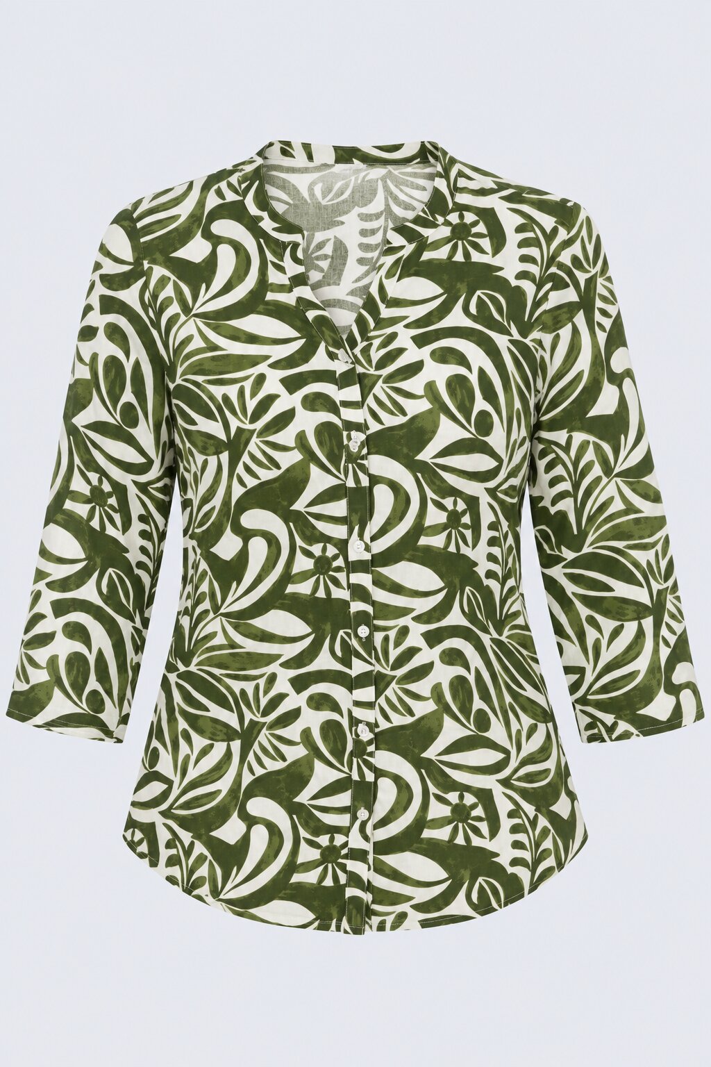 Womens Regular Fit Olive Abstract Print Tunic - Image 7