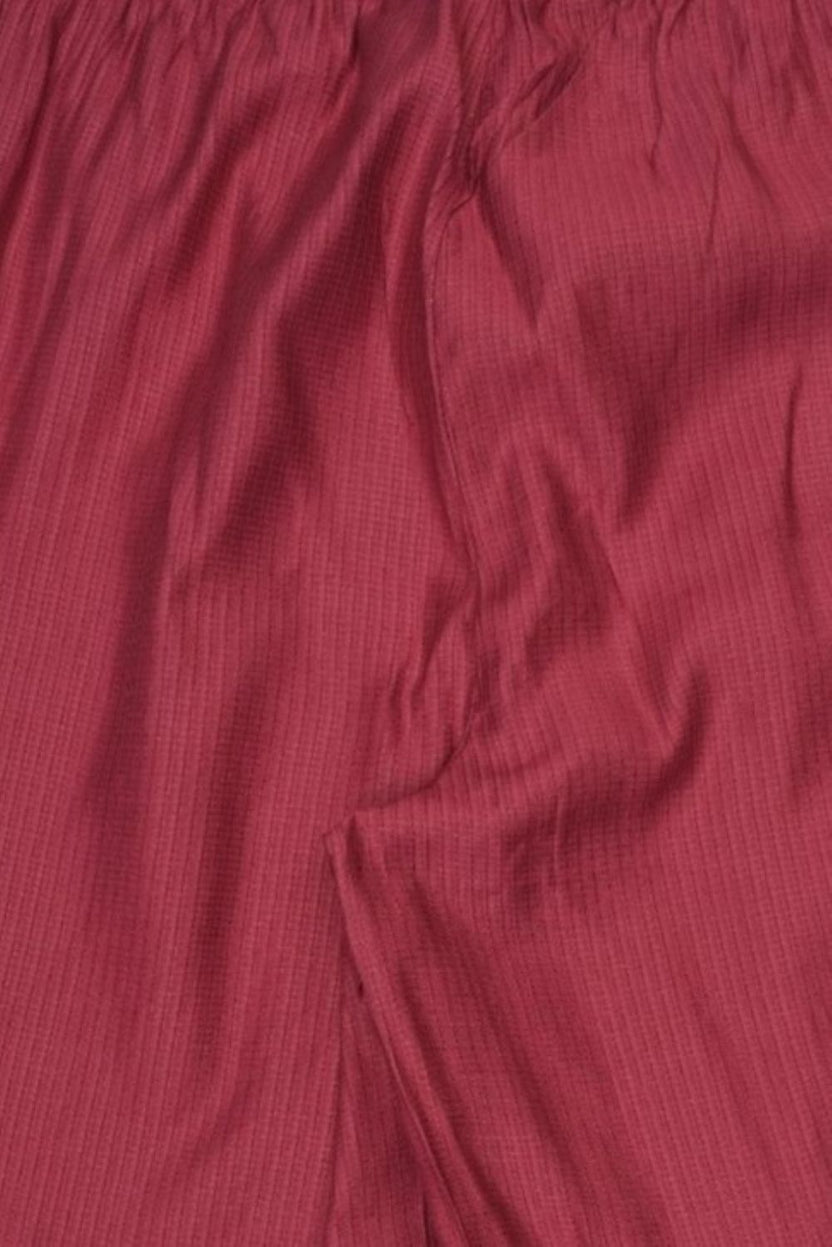 Womens Flared Maroon Embroidered Kurta Palazzo Set - Image 8