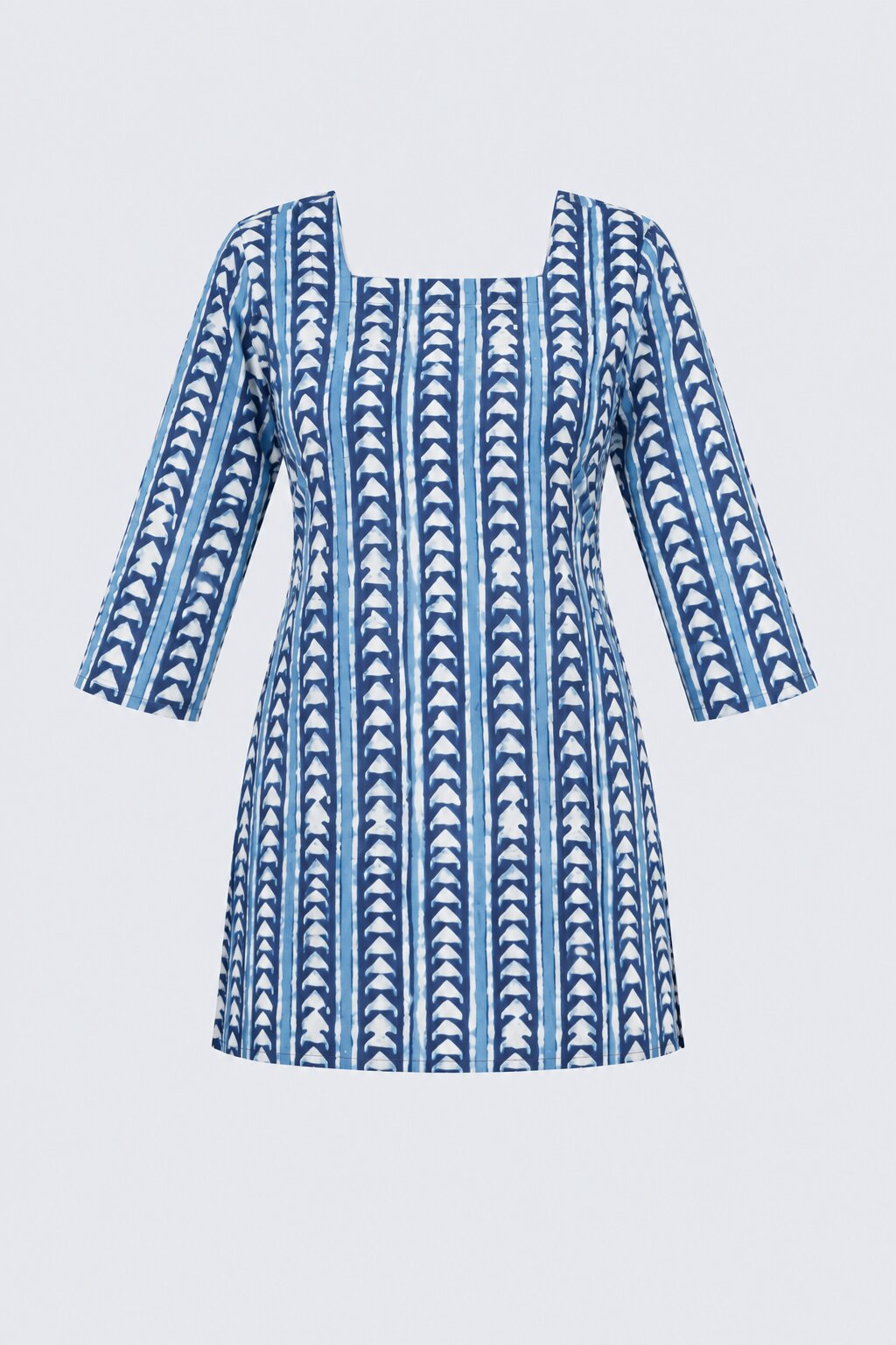 Womens Blue Cambric Straight Tunic - Image 7
