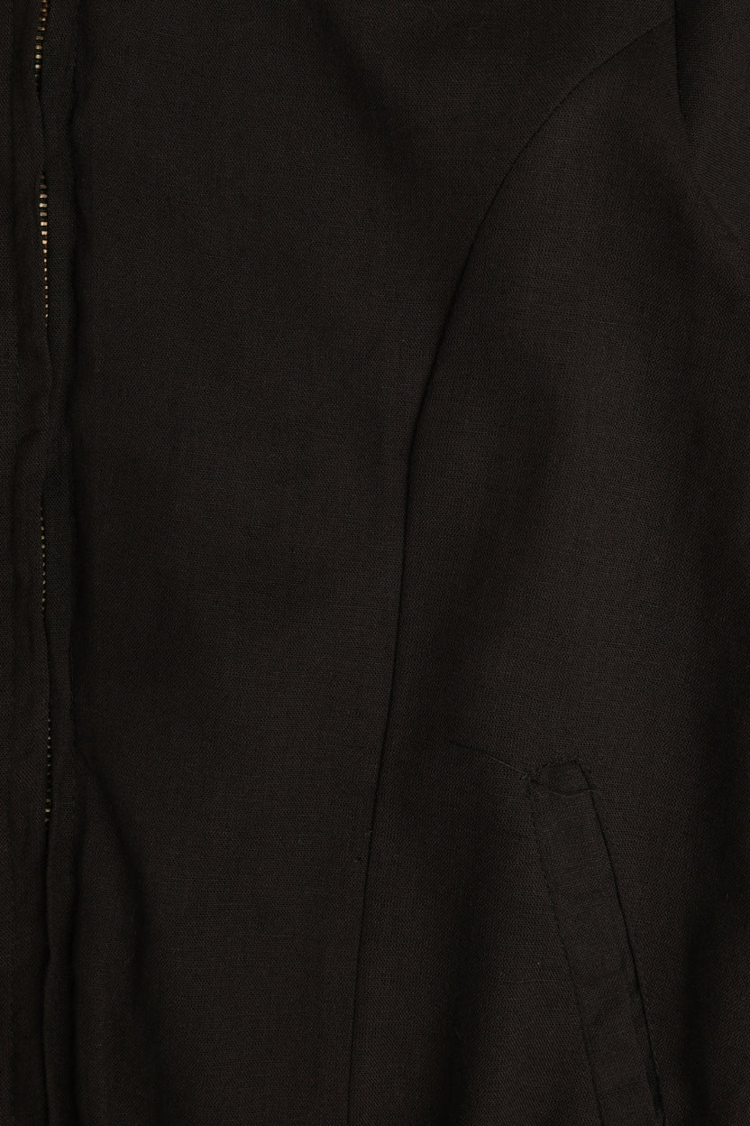 Womens Regular Fit Black Zip Front Jacket - Image 8