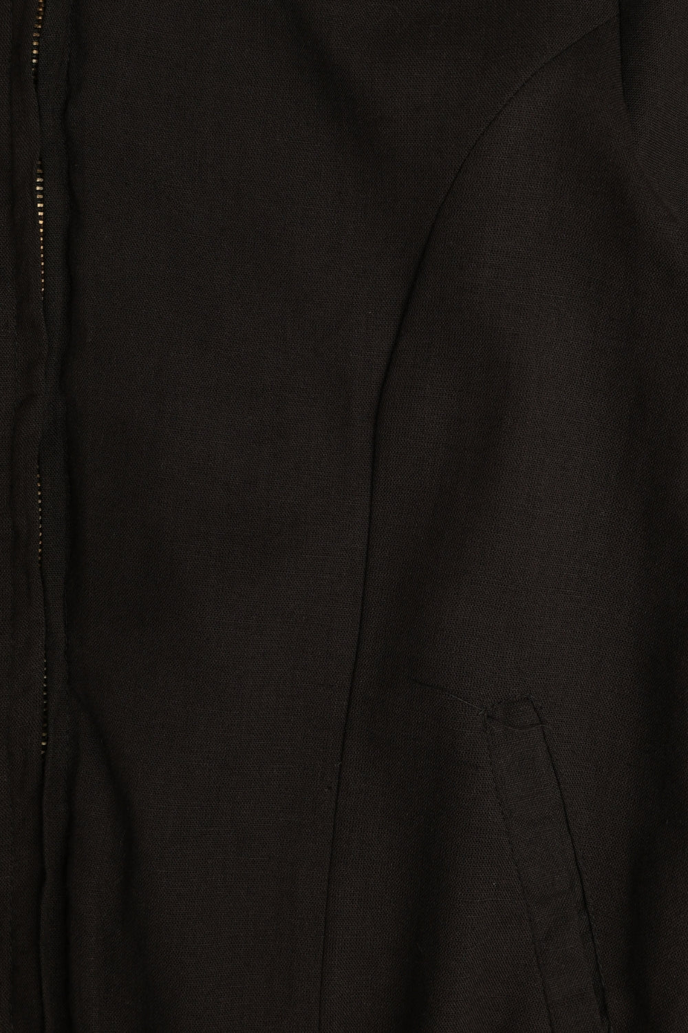 Womens Regular Fit Black Zip Front Jacket - Image 8