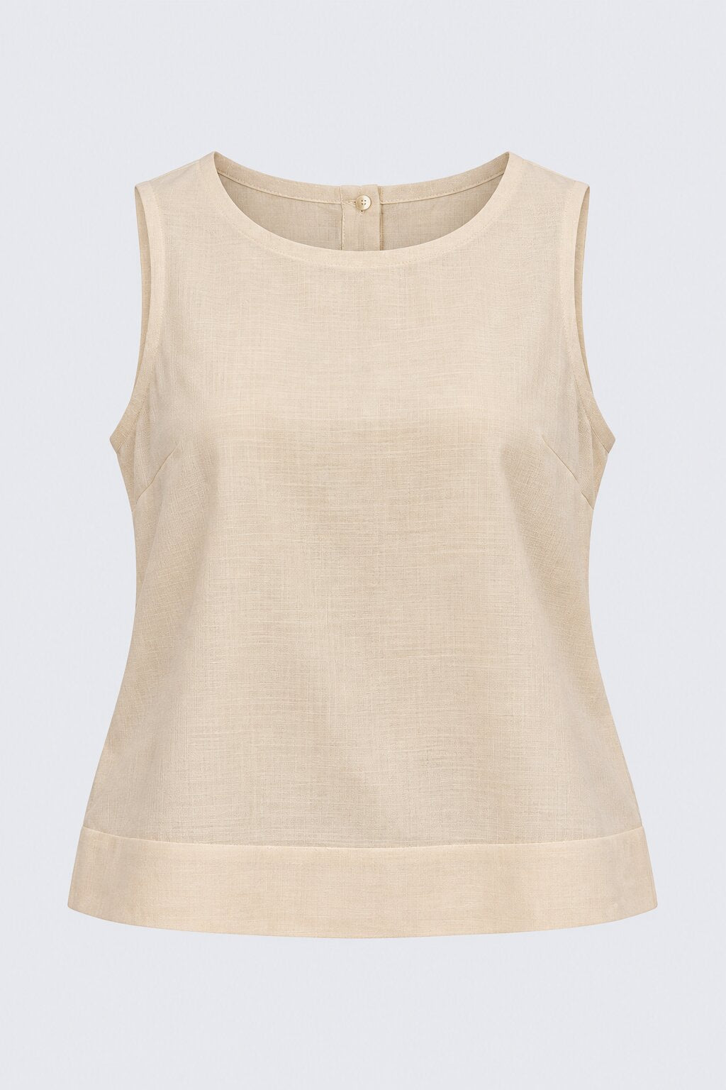 Womens Solid Sleeveless Round Neck Top - Image 7
