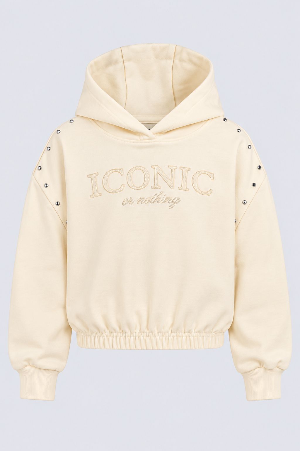 Tweens Girls Off White Embellished Hooded Sweatshirt - Image 4