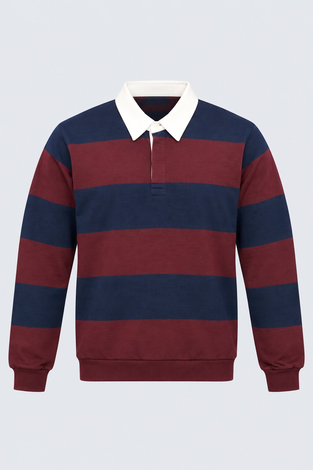 Mens Relaxed Fit Maroon Striped Sweatshirt - Image 7