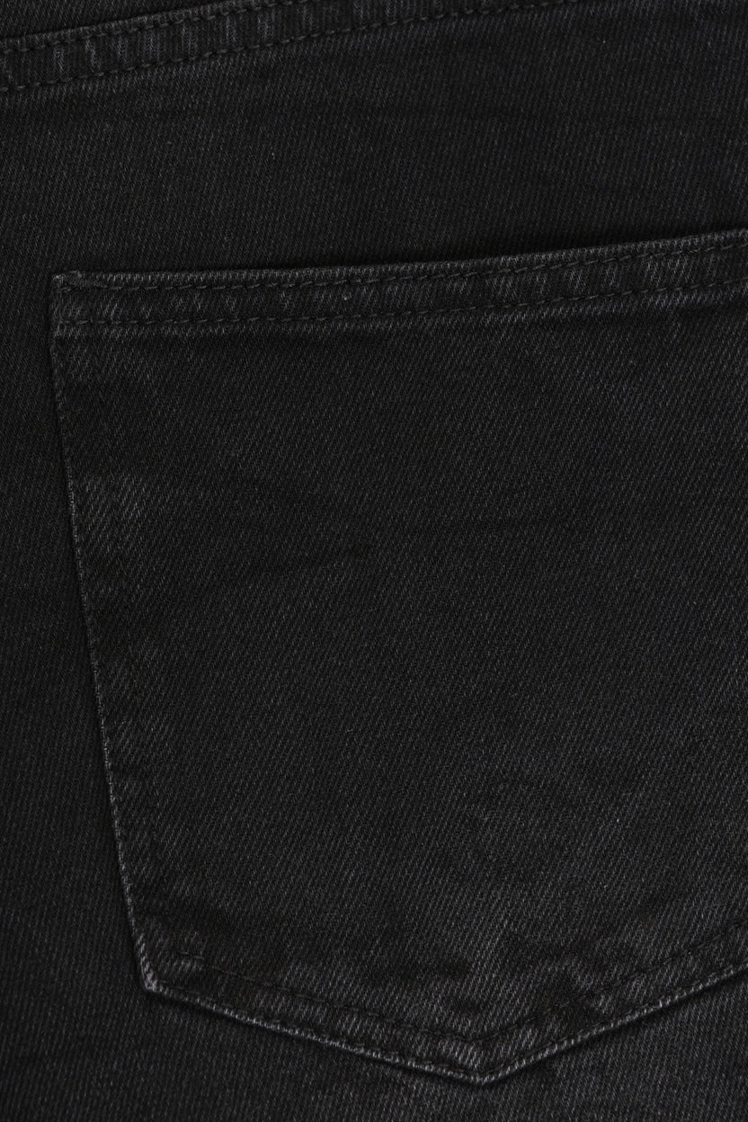 Mens Regular Fit Charcoal Crinkle Wash Jeans - Image 8