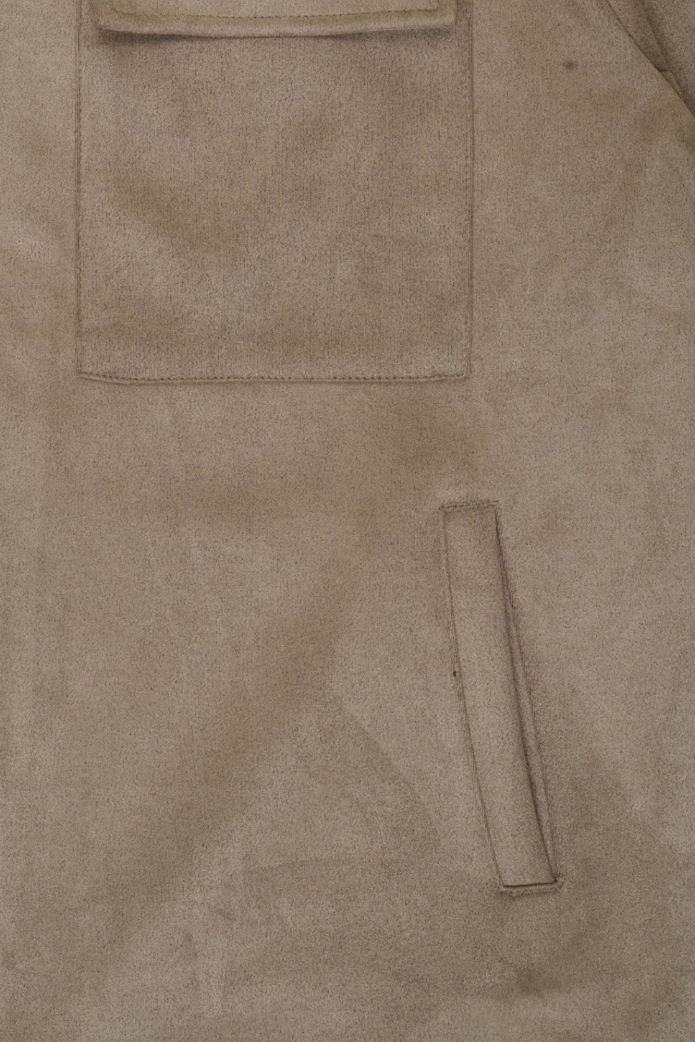 Mens Relaxed Fit Beige Utility Shaket - Image 8