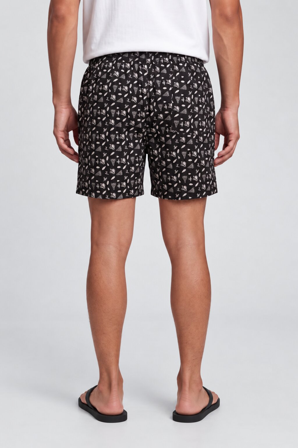 Mens Black Ice Cream Print Boxer - Image 5