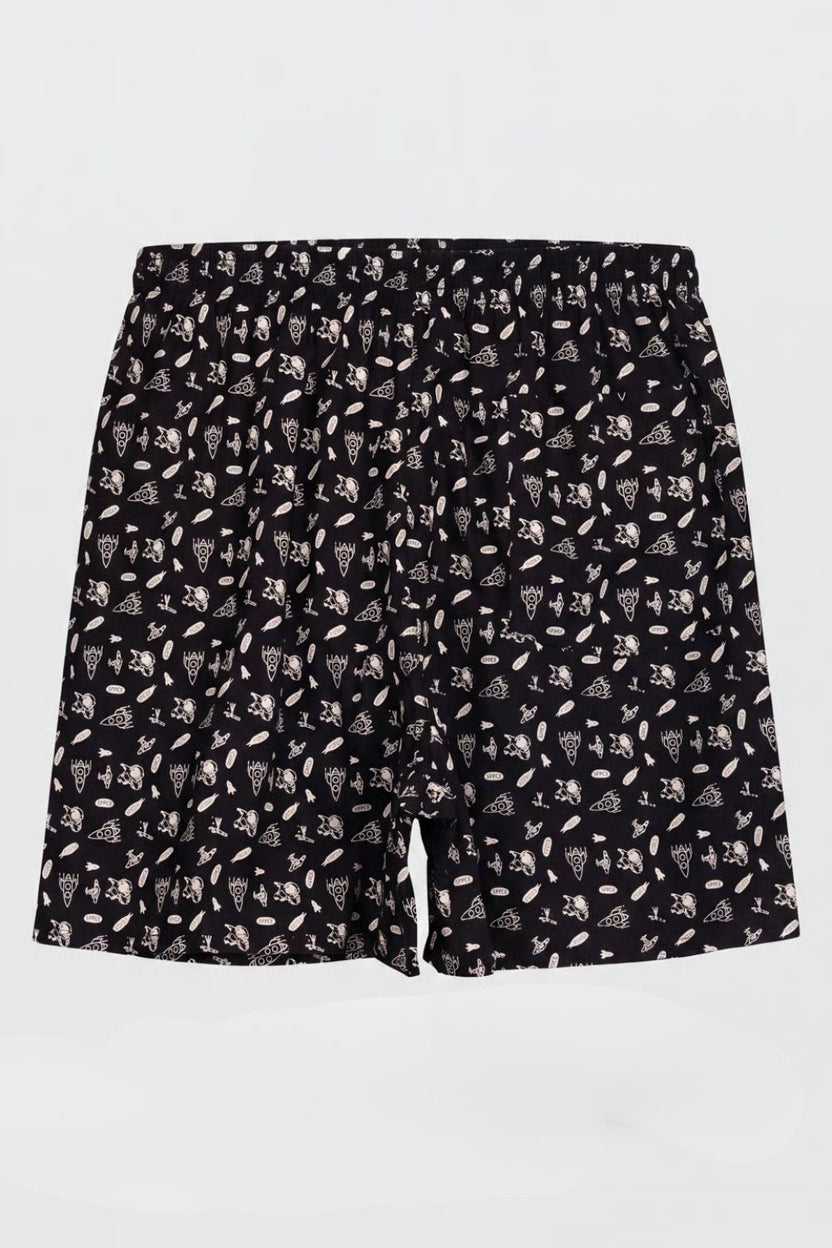 Mens Black Ice Cream Print Boxer - Image 7
