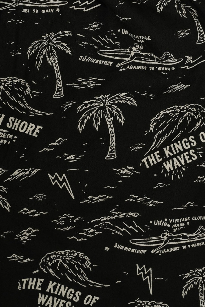 Mens Black Tropical Print Boxer - Image 8