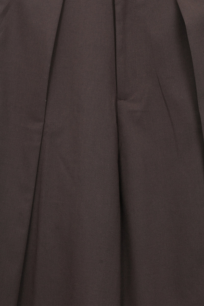Womens Brown Regular Pleated Trouser - Image 8