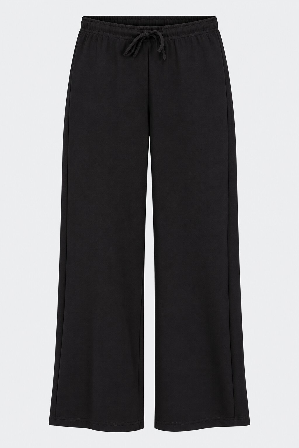 Womens Black Straight Fit Solid Pant - Image 7