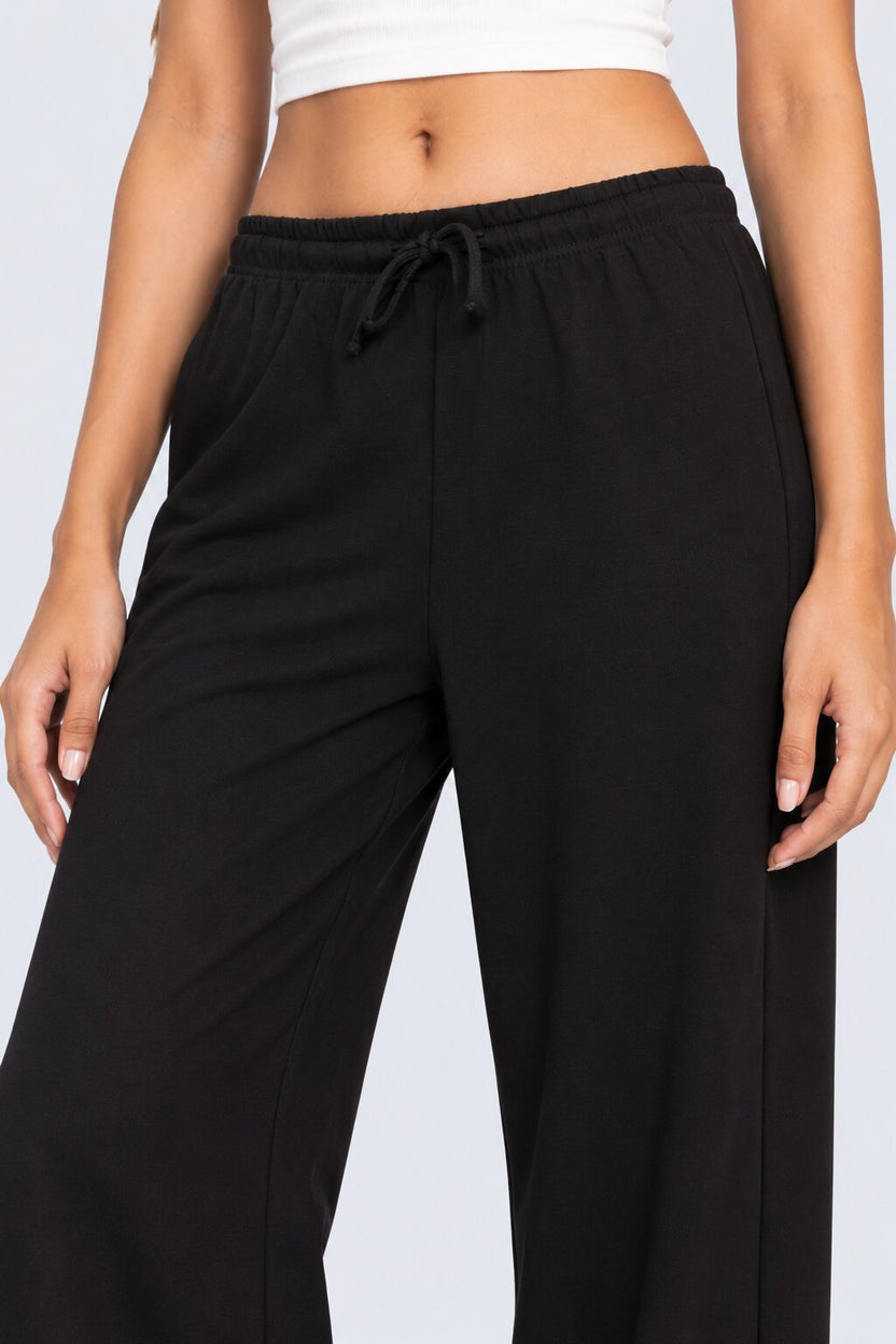 Womens Black Straight Fit Solid Pant - Image 9