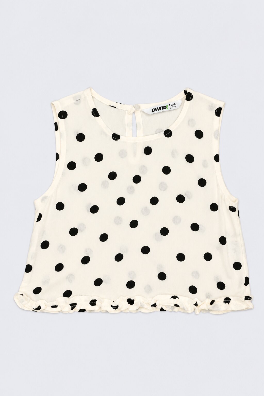 Girls Off White Polka Dot Co-Ord Set - Image 2
