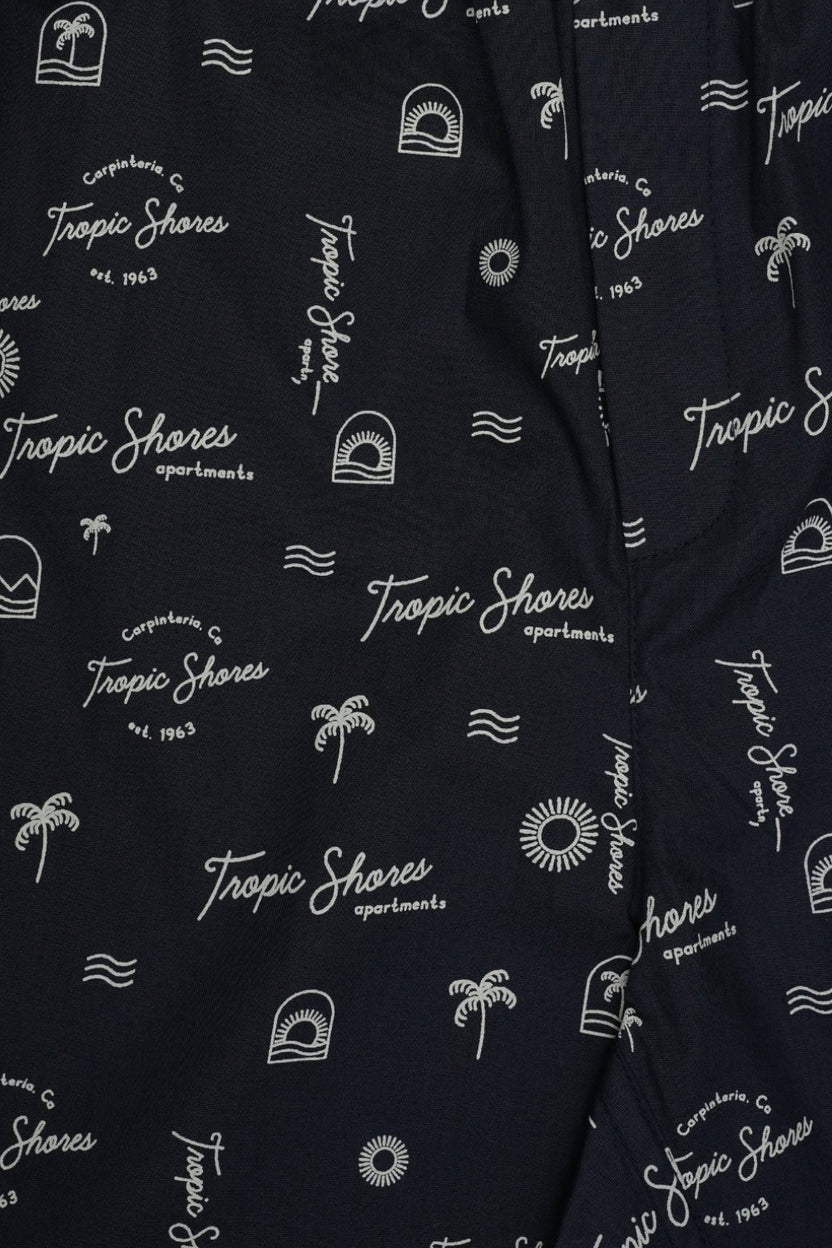 Mens Navy Tropic Shores Print Boxer - Image 8