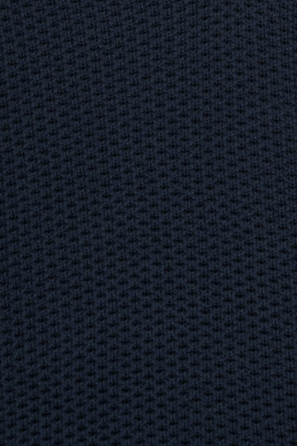 Mens Navy Textured Knit Polo Sweatshirt - Image 8