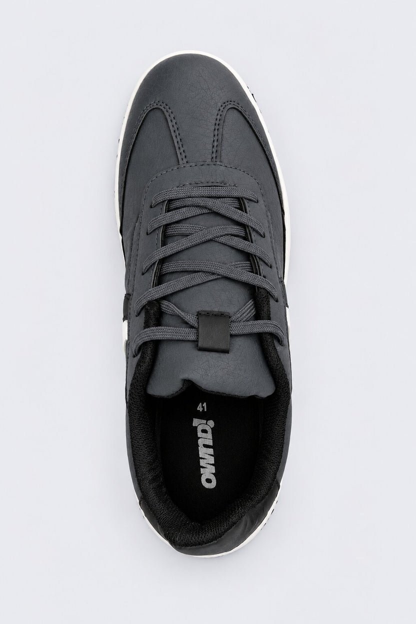 Mens Grey Colorblock Lace-Up Sneaker - Image 4